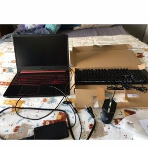 Acer gaming laptop, keyboard and mouse